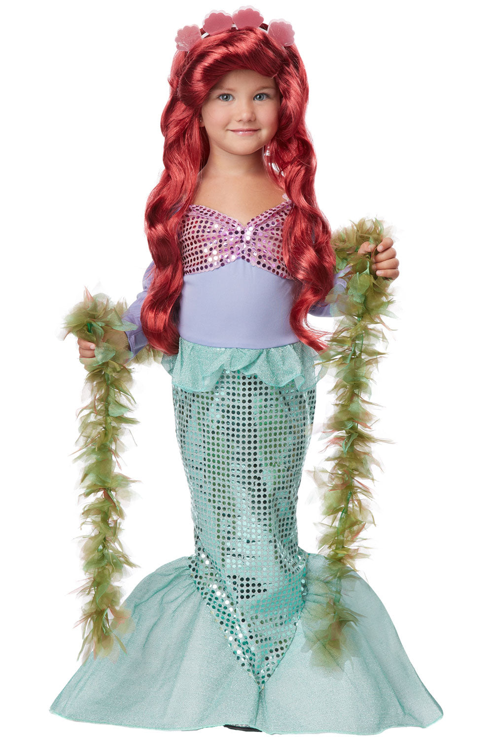 toddler little mermaid dress California Costume Lil' Mermaid Child Halloween Costume, Green/Purple, L