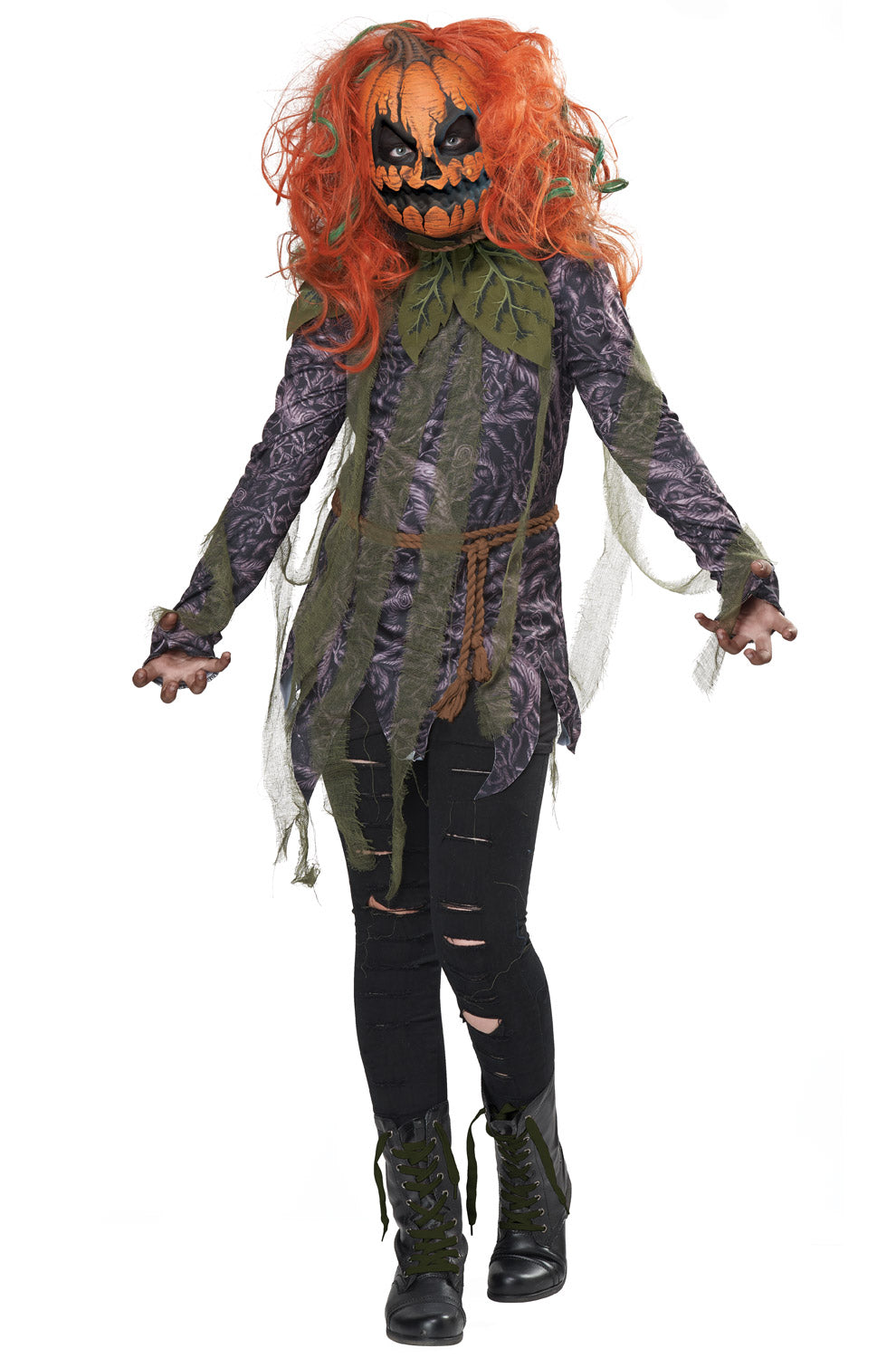 Pumpkin Monster Girl Child Costume