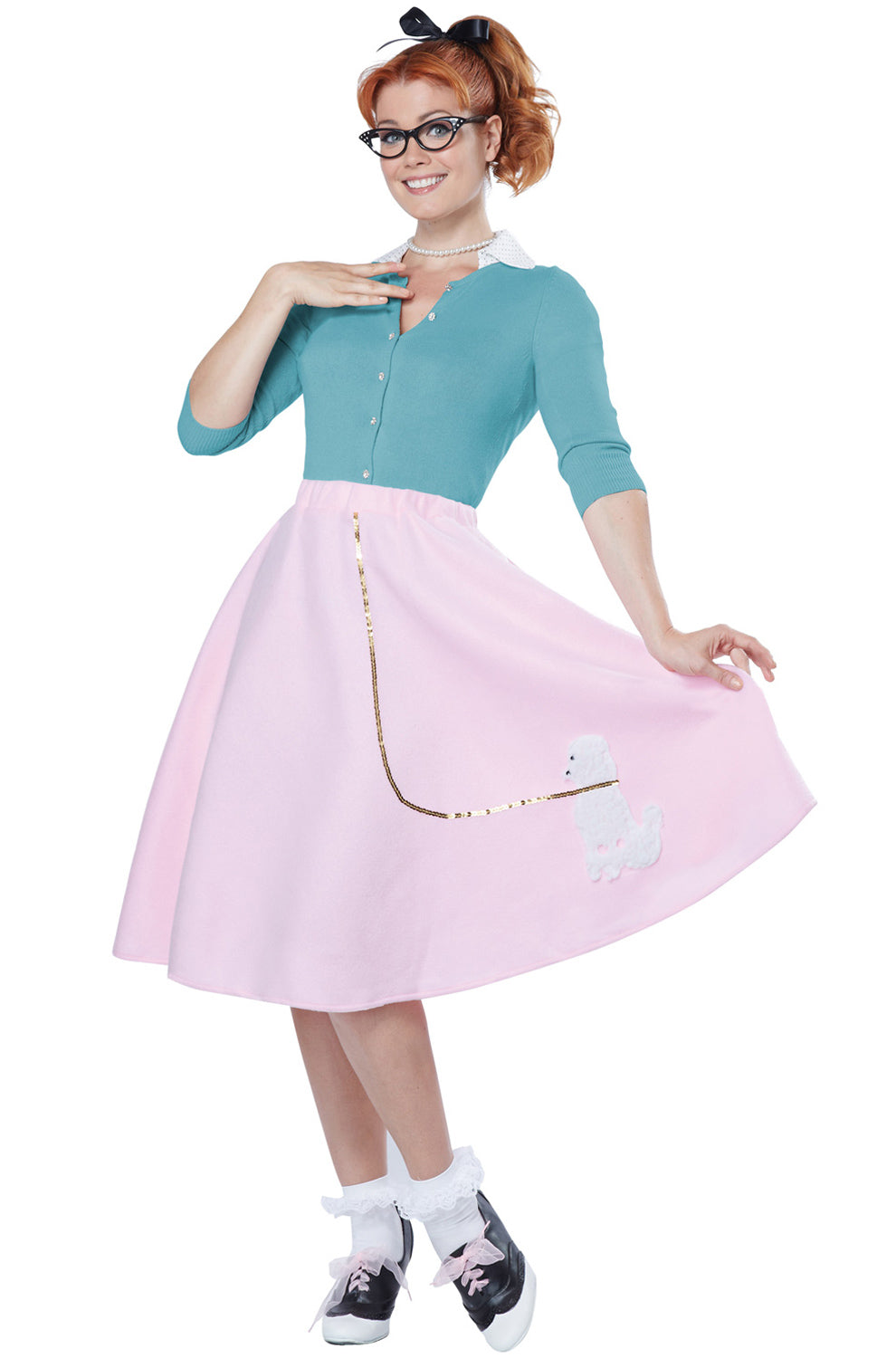 poodle dress Adult Pink Poodle Skirt Costume