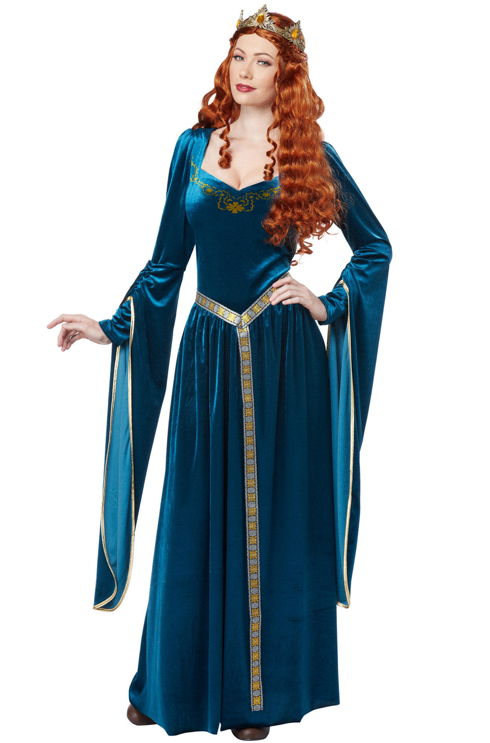 Lady Guinevere Adult Costume (Teal) Medium