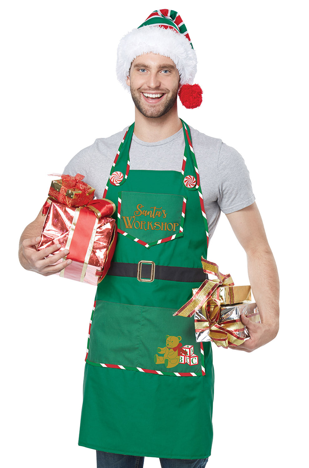 Santa's Workshop Apron Adult Costume