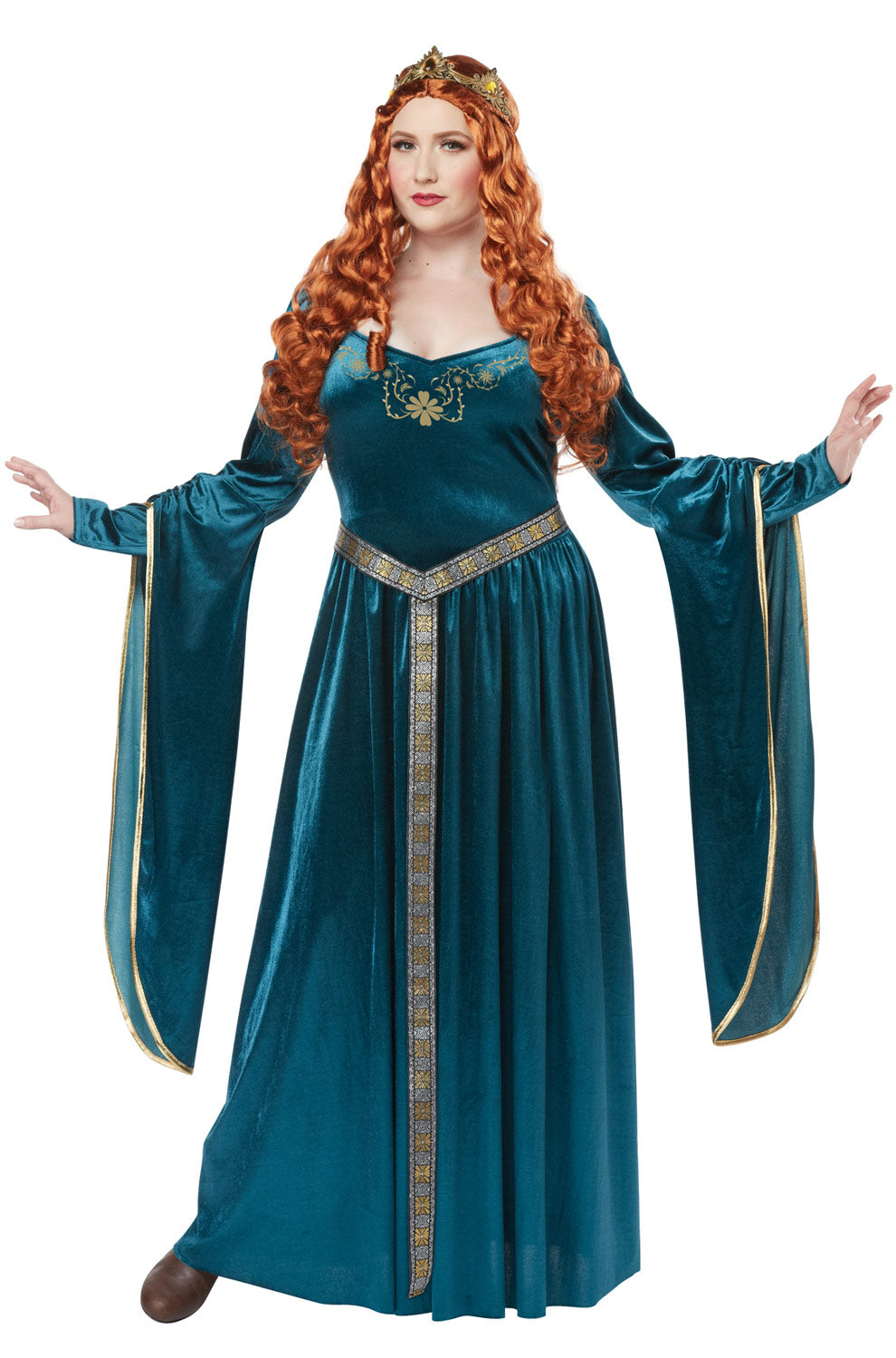 the dress up lady Guinevere Plus Size Costume (Teal) us-new-in