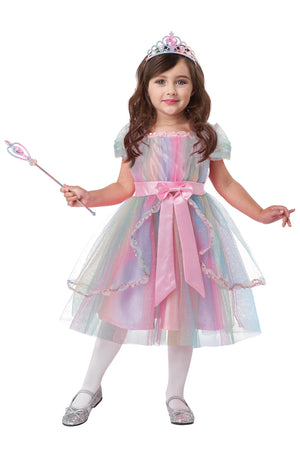 Colorful Rainbow Princess Toddler Costume