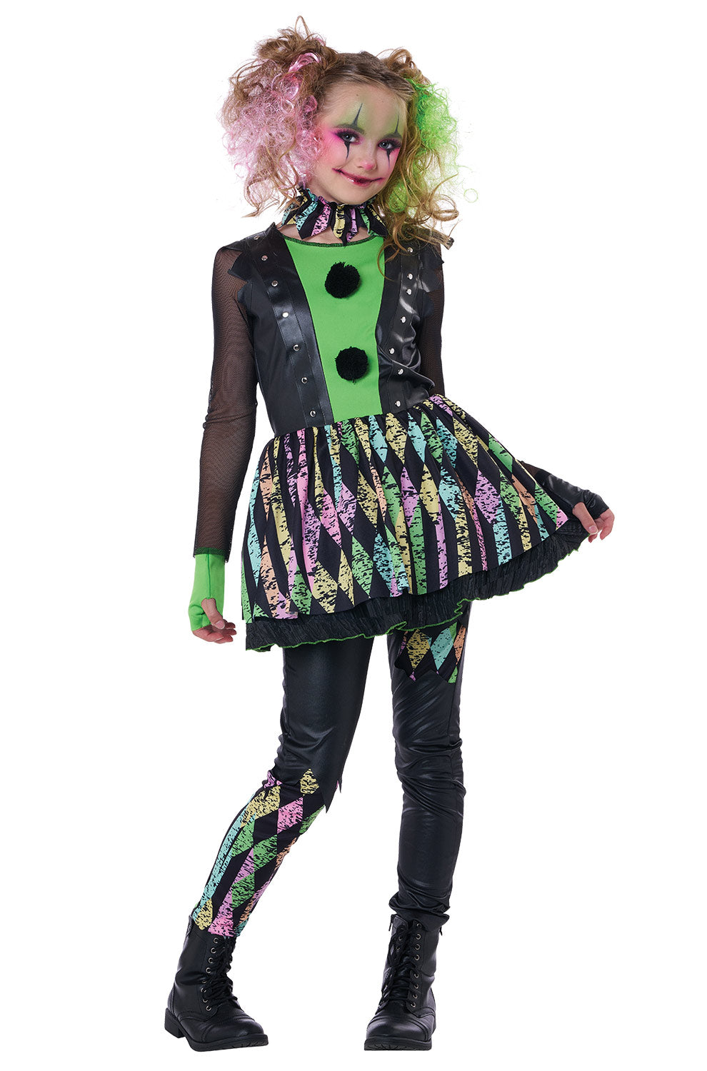 Crazy Carnival Clown Child Costume