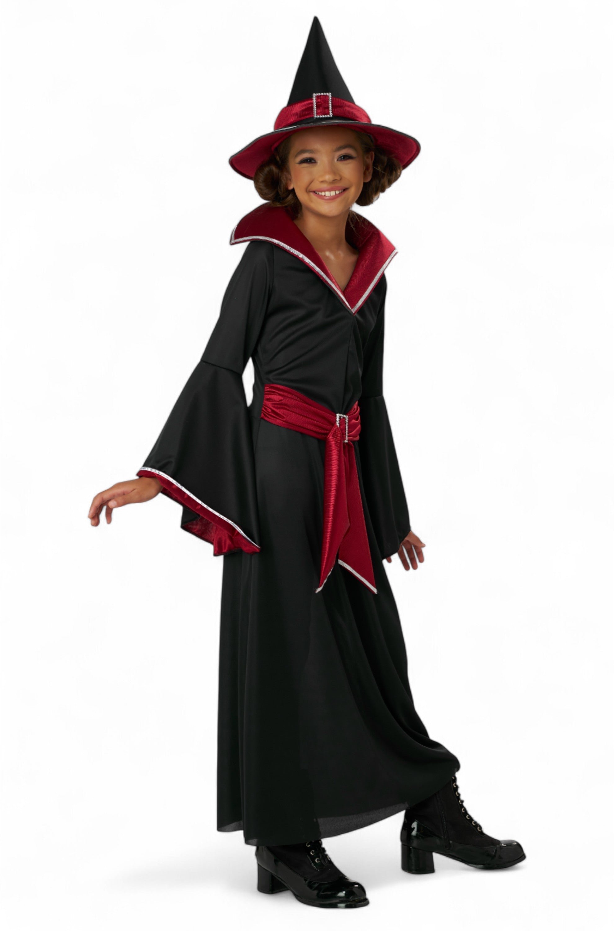 Ruby Red Glamour Witch Child Costume