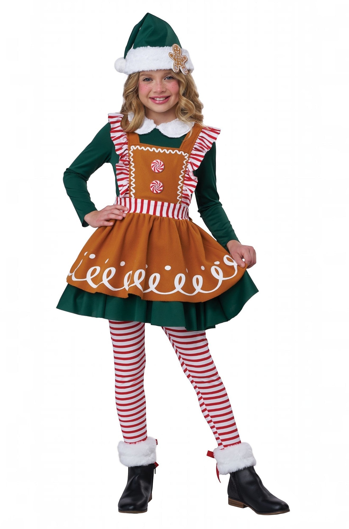 Gingerbread Elf Child Costume
