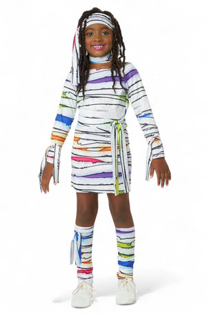 Neon Girl Mummy Child Costume