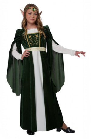 Elven Renaissance Princess Child Costume (Green)