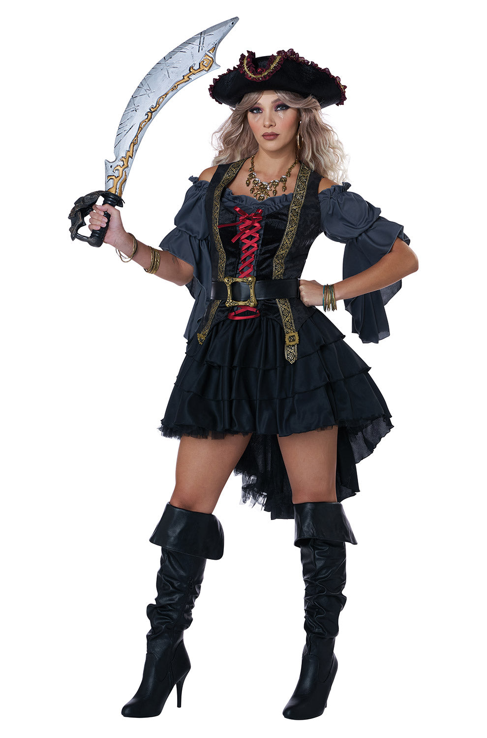 knee length dresses for ladies Rustic Pirate Lady Deluxe Costume – JJ's Party House