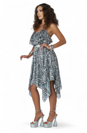 Sequin Swirl 70's Disco Dress Adult Costume