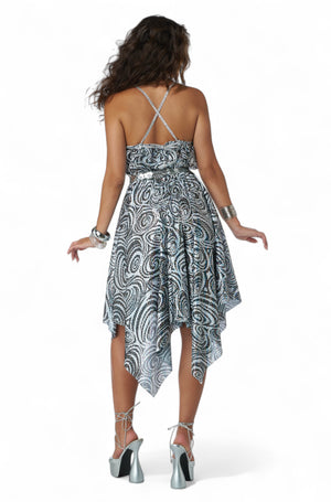 Sequin Swirl 70's Disco Dress Adult Costume