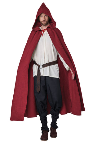 Hooded Cloak Adult Costume (Red)