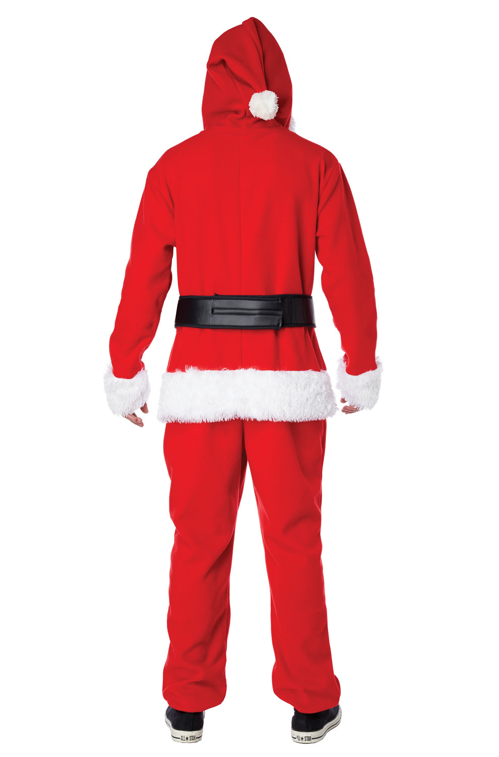 Santa Fleece Jumpsuit Adult Costume