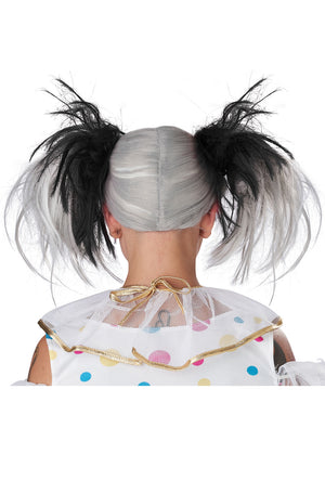 Glow in the Dark Punk Pigtails Wig (Black/Grey)