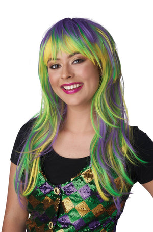 Mardi Gras Party Girl Adult Wig
