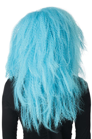 Crimped N Kooky Adult Wig (Blue)