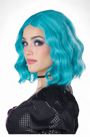 Short Wavy Bob Adult Wig (Turquoise)