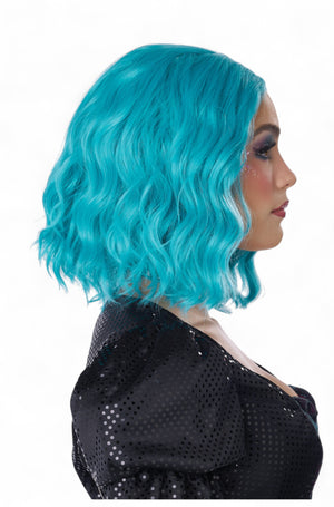 Short Wavy Bob Adult Wig (Turquoise)