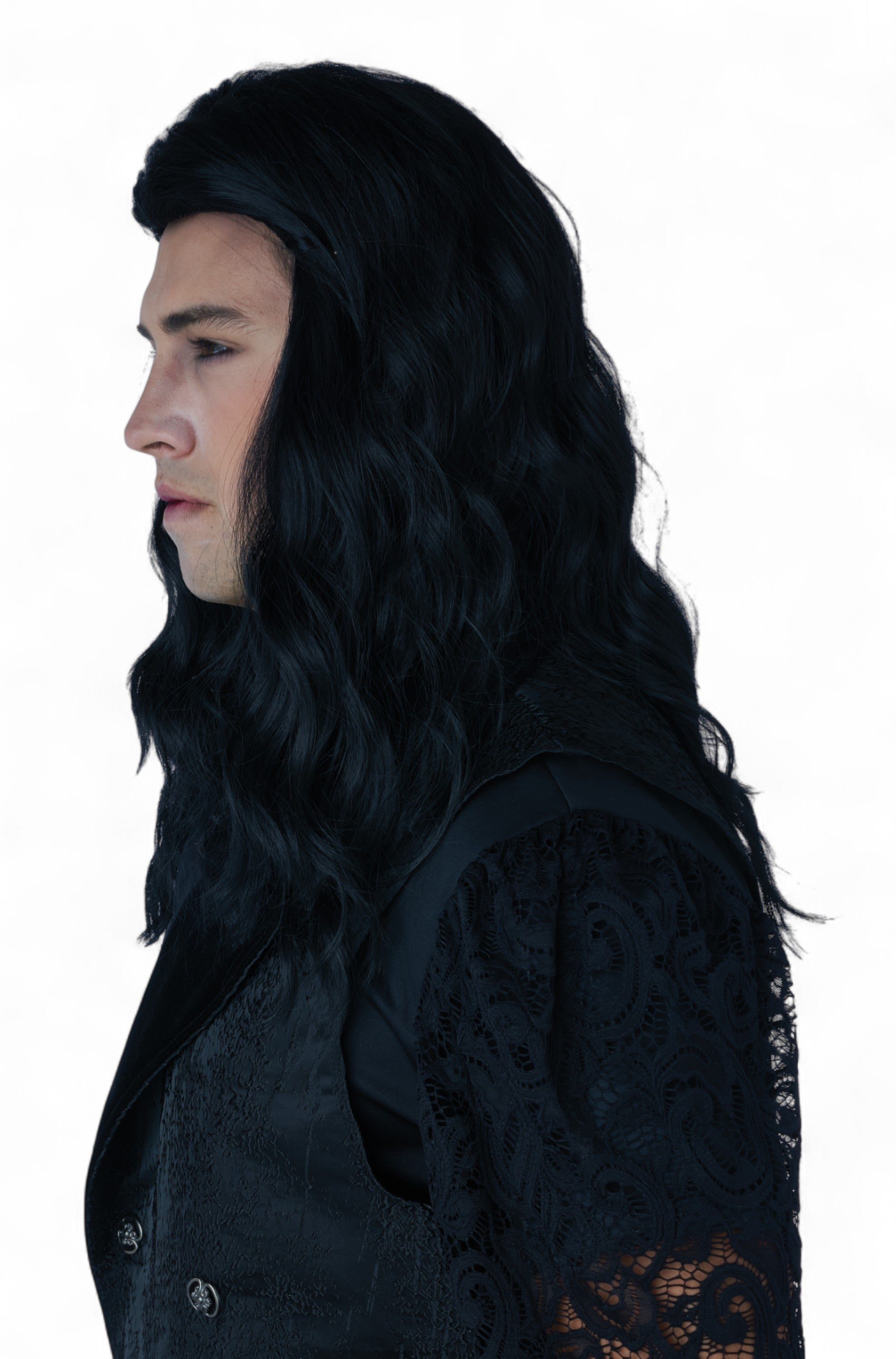 Men's Long Wavy Cosplay Adult Wig