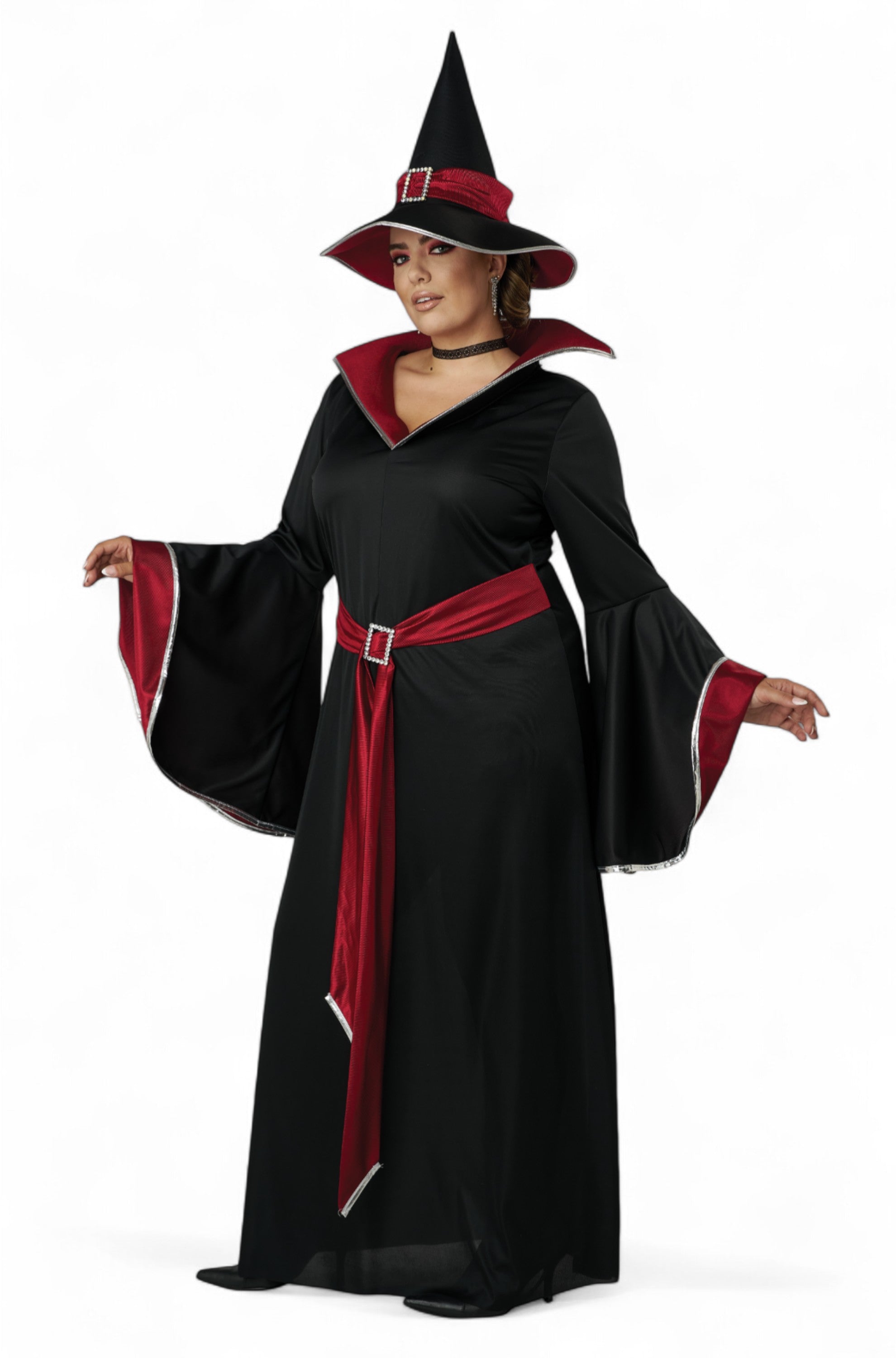 Ruby Red Glamour Witch Plus Size Costume
