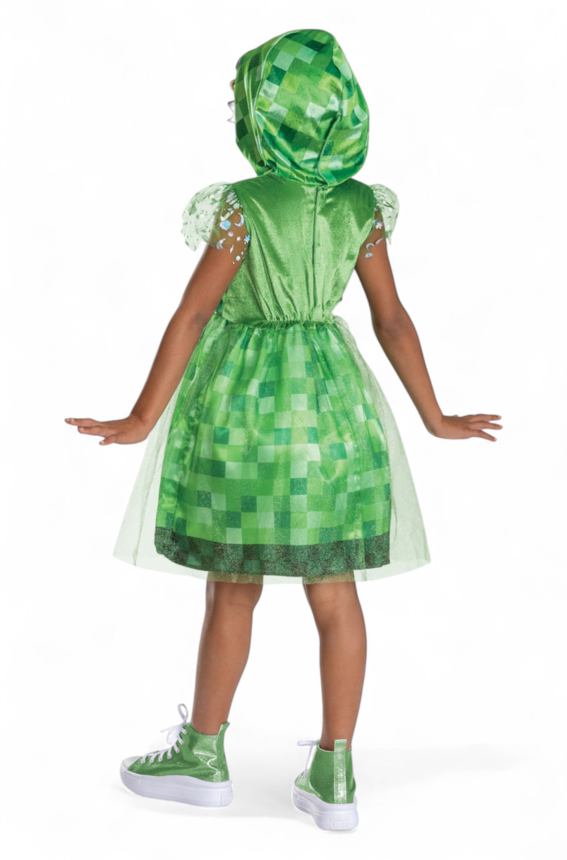 Minecraft Creeper Hooded Dress Child Costume