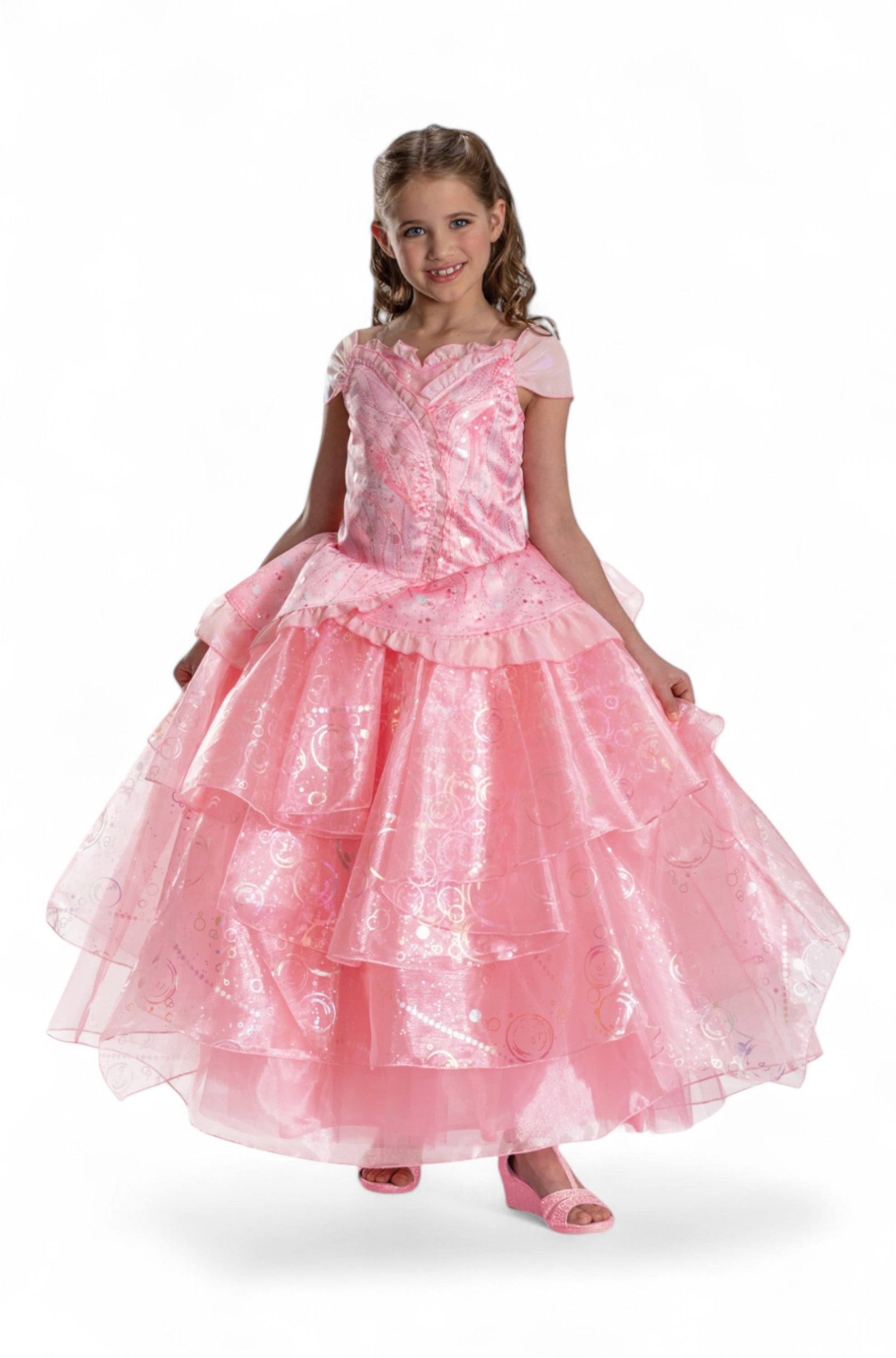 Kids Prestige Wicked Glinda Pink Dress Costume