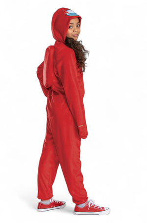 Red Impostor Hooded Jumpsuit Classic Child Costume
