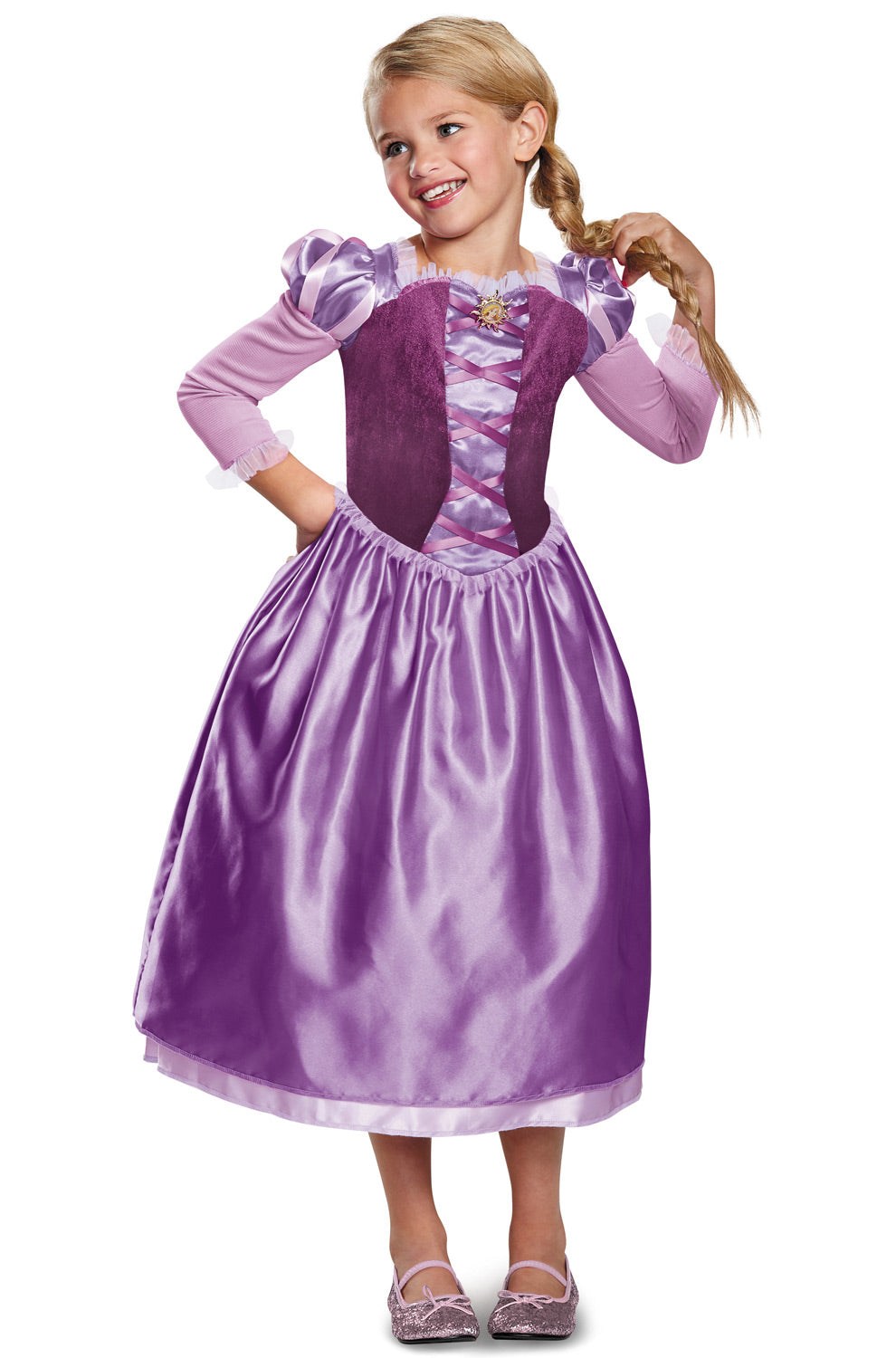 white christmas dresses Disguise Girls' Rapunzel Classic Costume, Purple, S