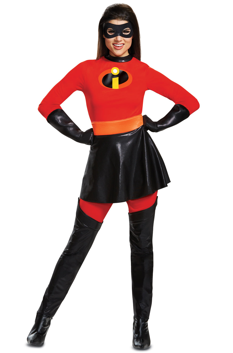 sparkly evening dresses Disguise Incredibles 2 Deluxe Mrs. Incredible Costume for Women, Red/Black/Orange, L
