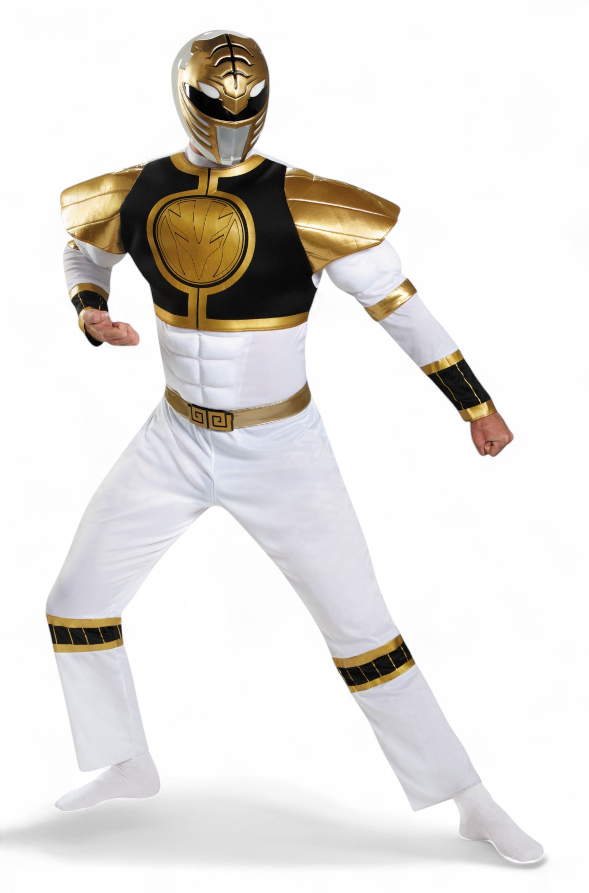 White Ranger Classic Muscle Adult Costume