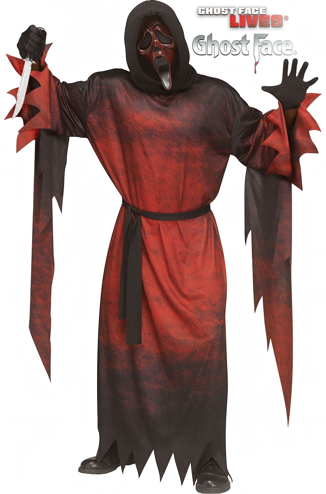 Midnight Red Ghost Face Adult Costume