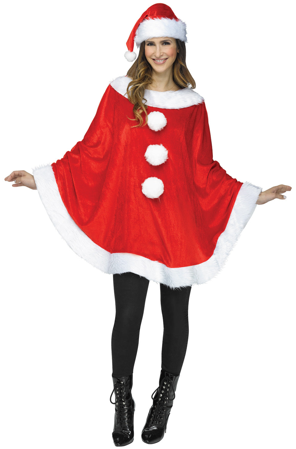 Santa Poncho Adult Costume