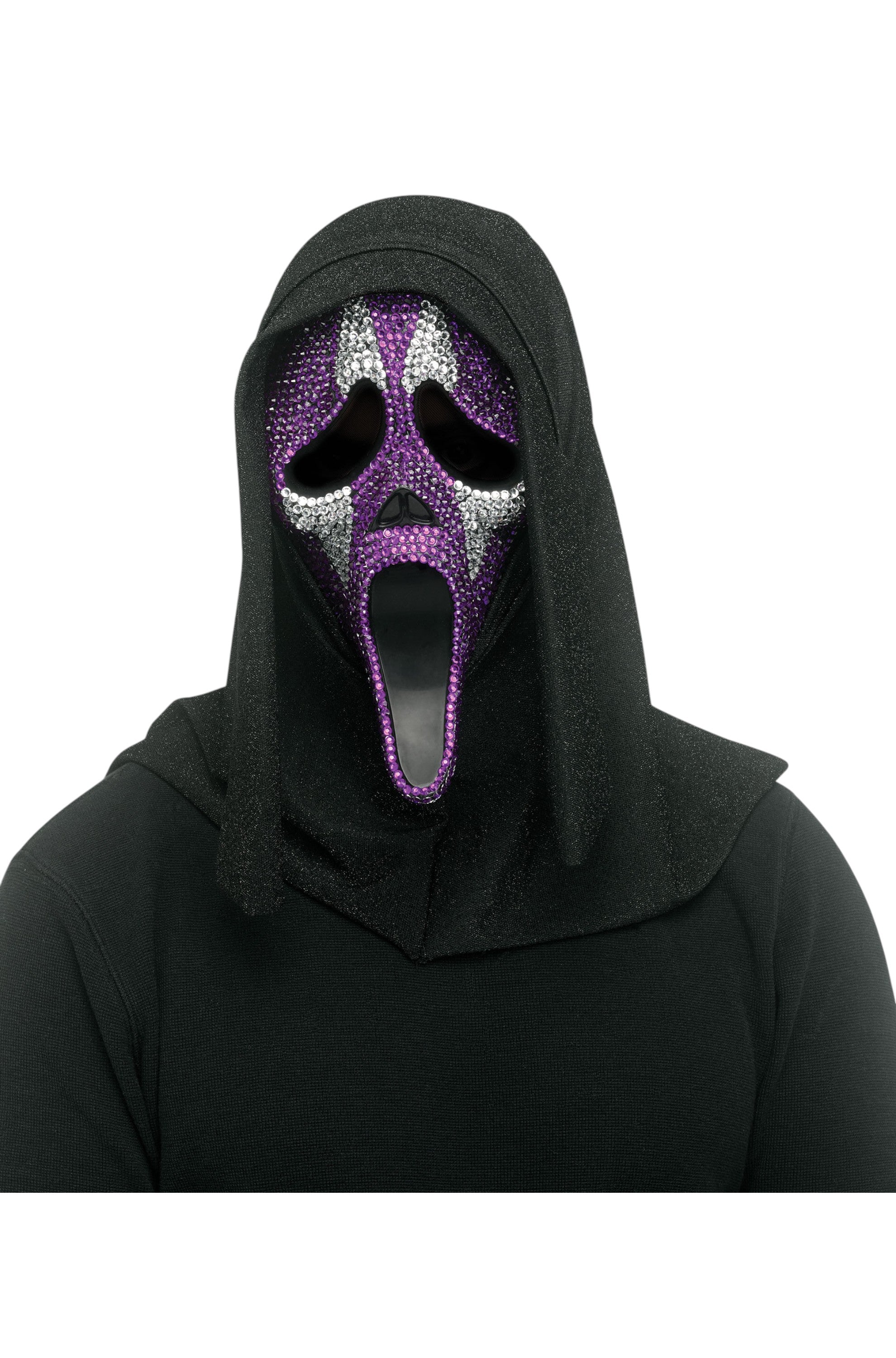 Adults Ghost Face Bling Jester Full Face Mask Adults Ghost Face Bling Jester Full Face Mask