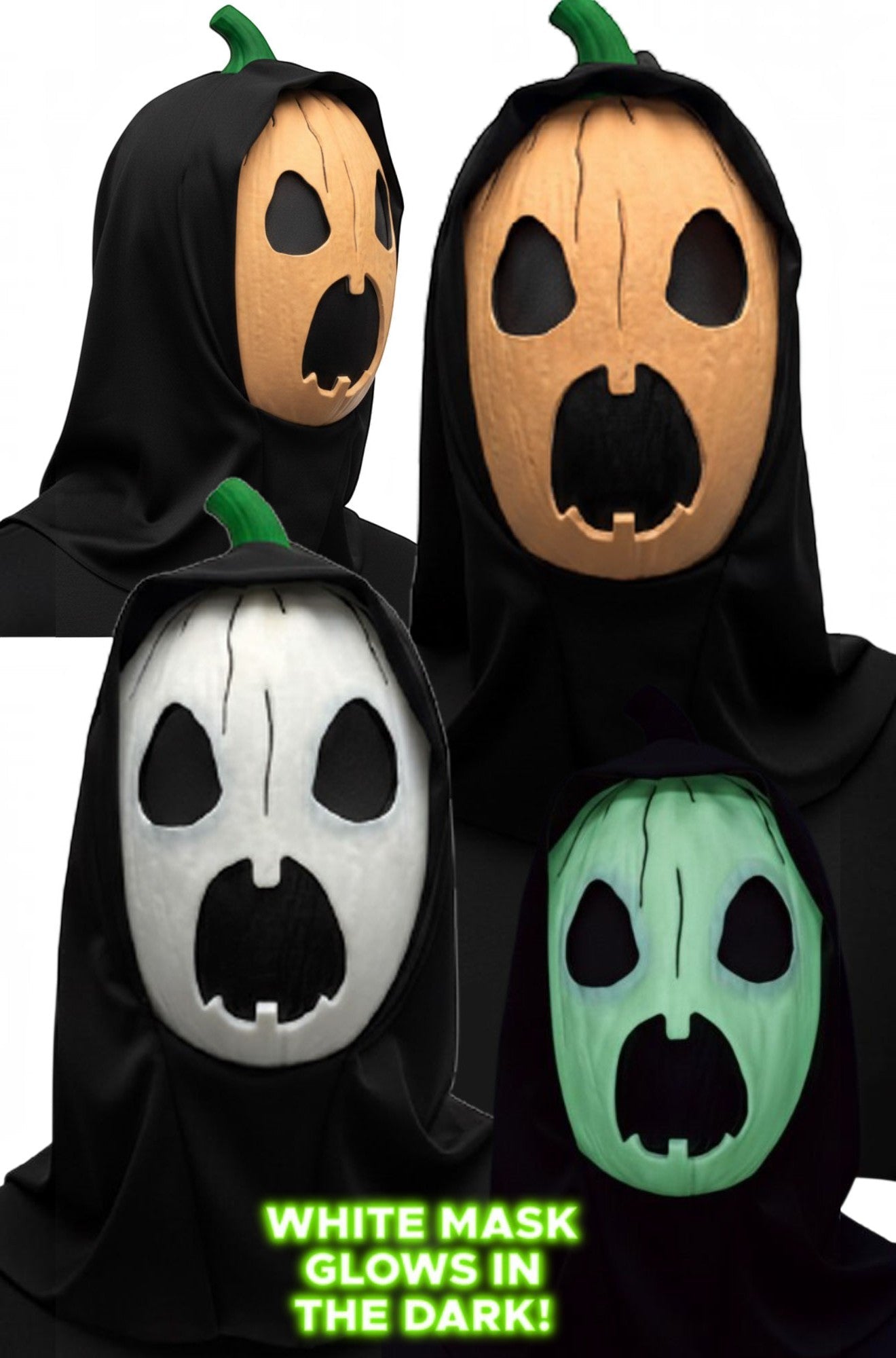 Wailing Pumpkin Adult Mask (White)