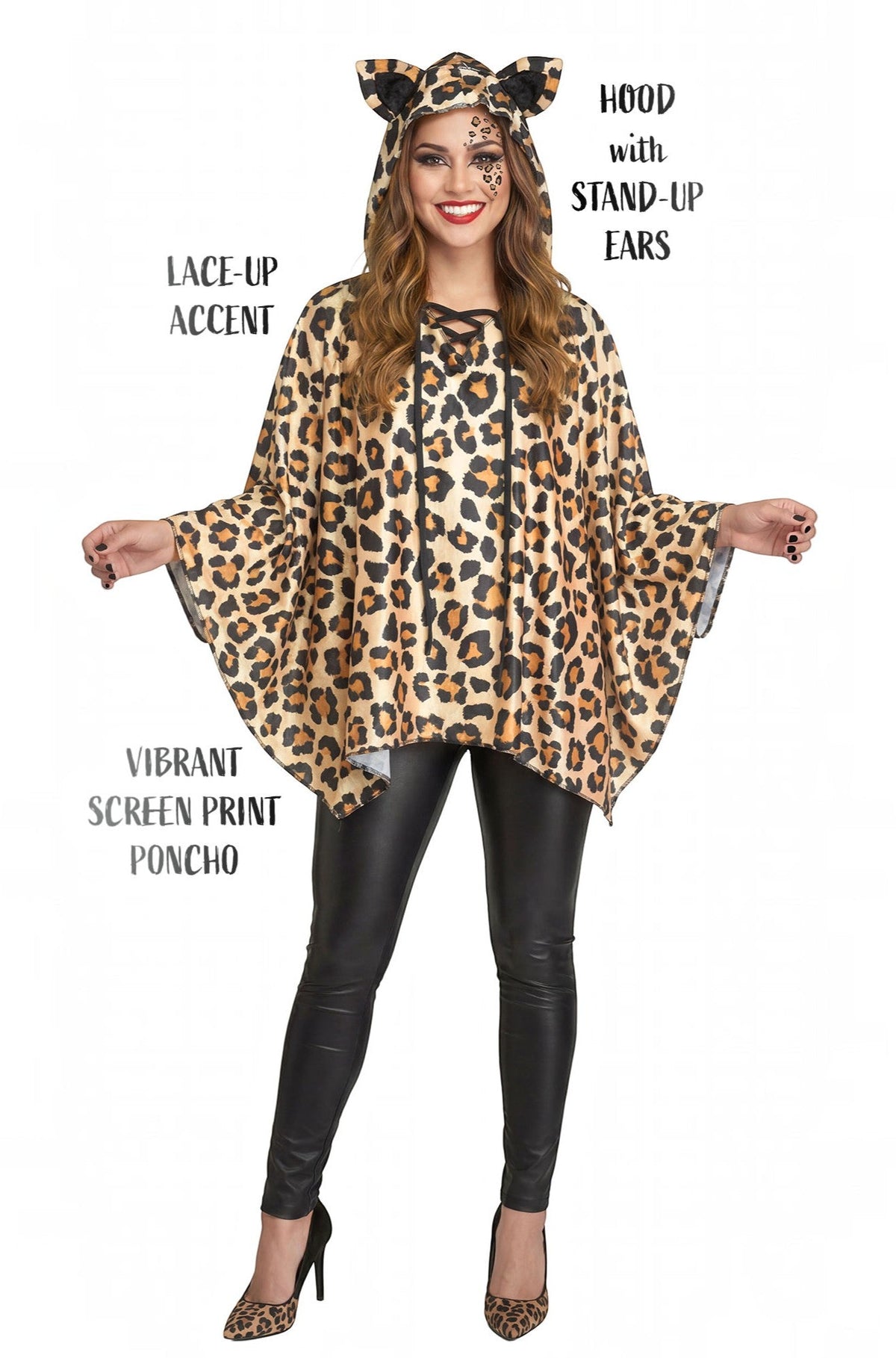 Leopard Hooded Adult Pullover