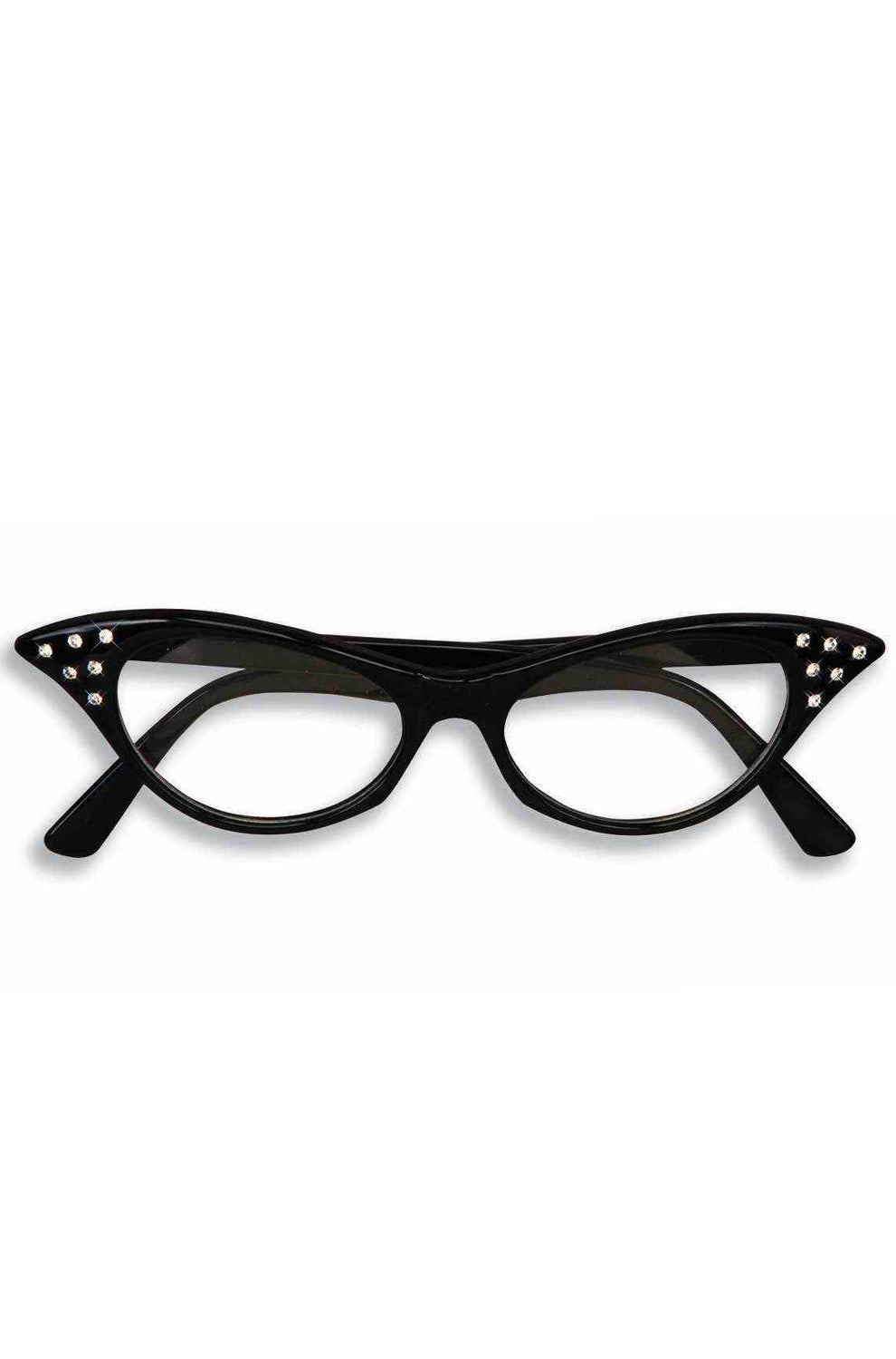 50's Rhinestone Glasses (Black)