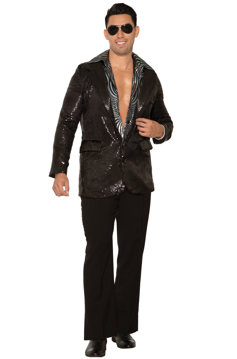 Black Disco Sequin Blazer (X-Large)