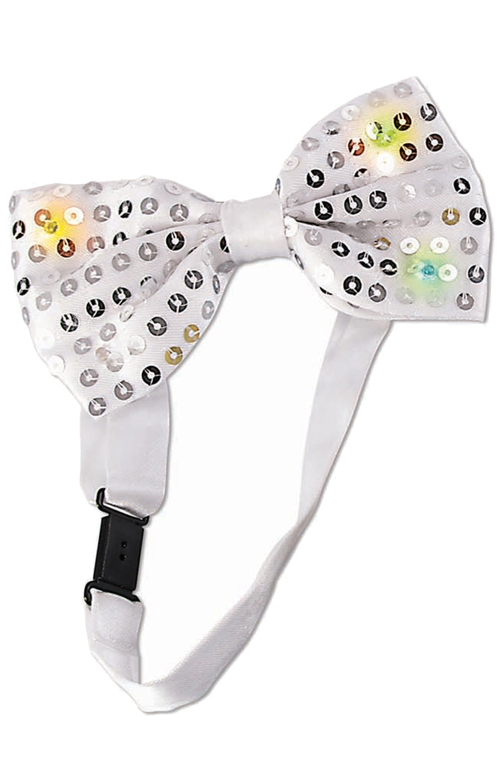 Light-Up Sequin Bowtie (Silver)