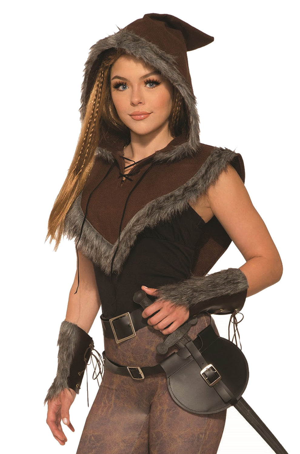 Fur Trim Hooded Viking Capelet