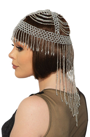 Silver Beaded Headpiece