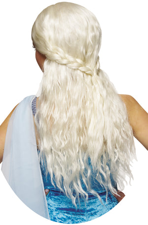Barbarian Bride Costume Wig (Platinum Blonde)