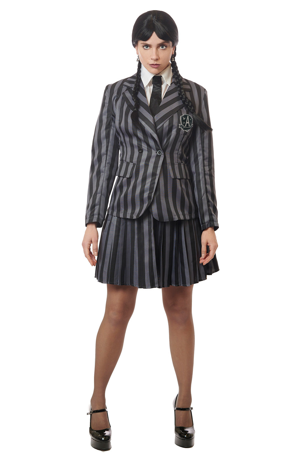 Grey and Black School Girl Adult Costume