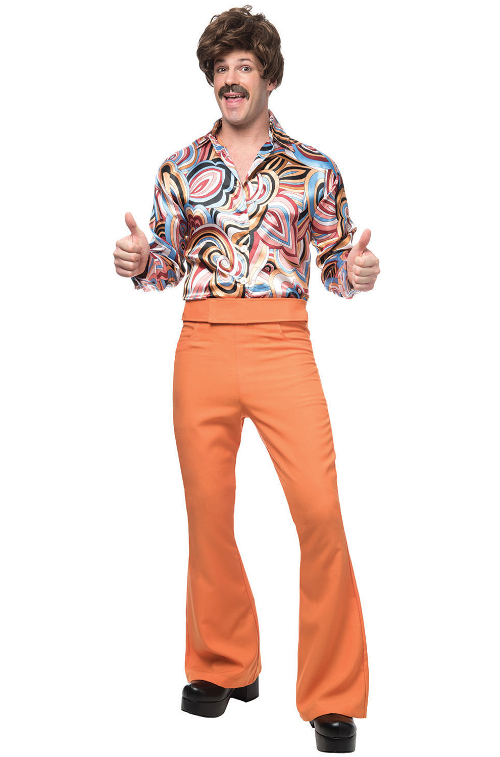 Franco 70's Dude Adult Costume, Rust, OS