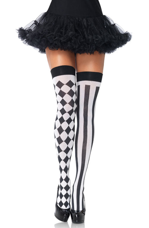 Harlequin Thigh High Stockings