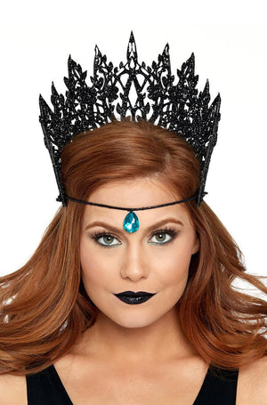 Glitter Die Cut Crown with Jewel Accent