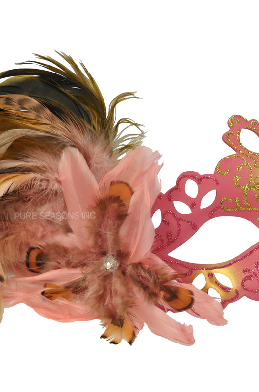 Lady Bella Venetian Mask (Pink)