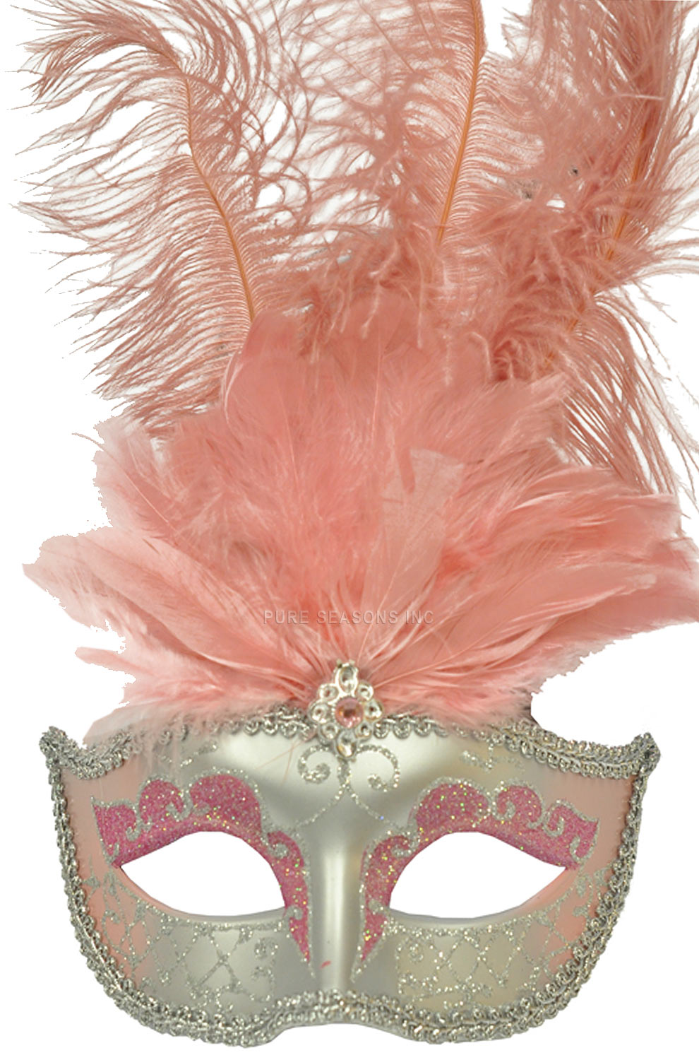 Colombina Festa Venetian Mask (Pink)
