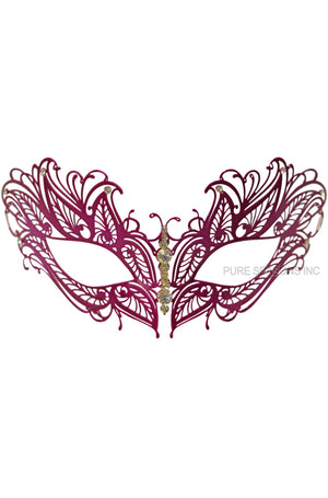 Mystique Winged Venetian Mask (Hot Pink)