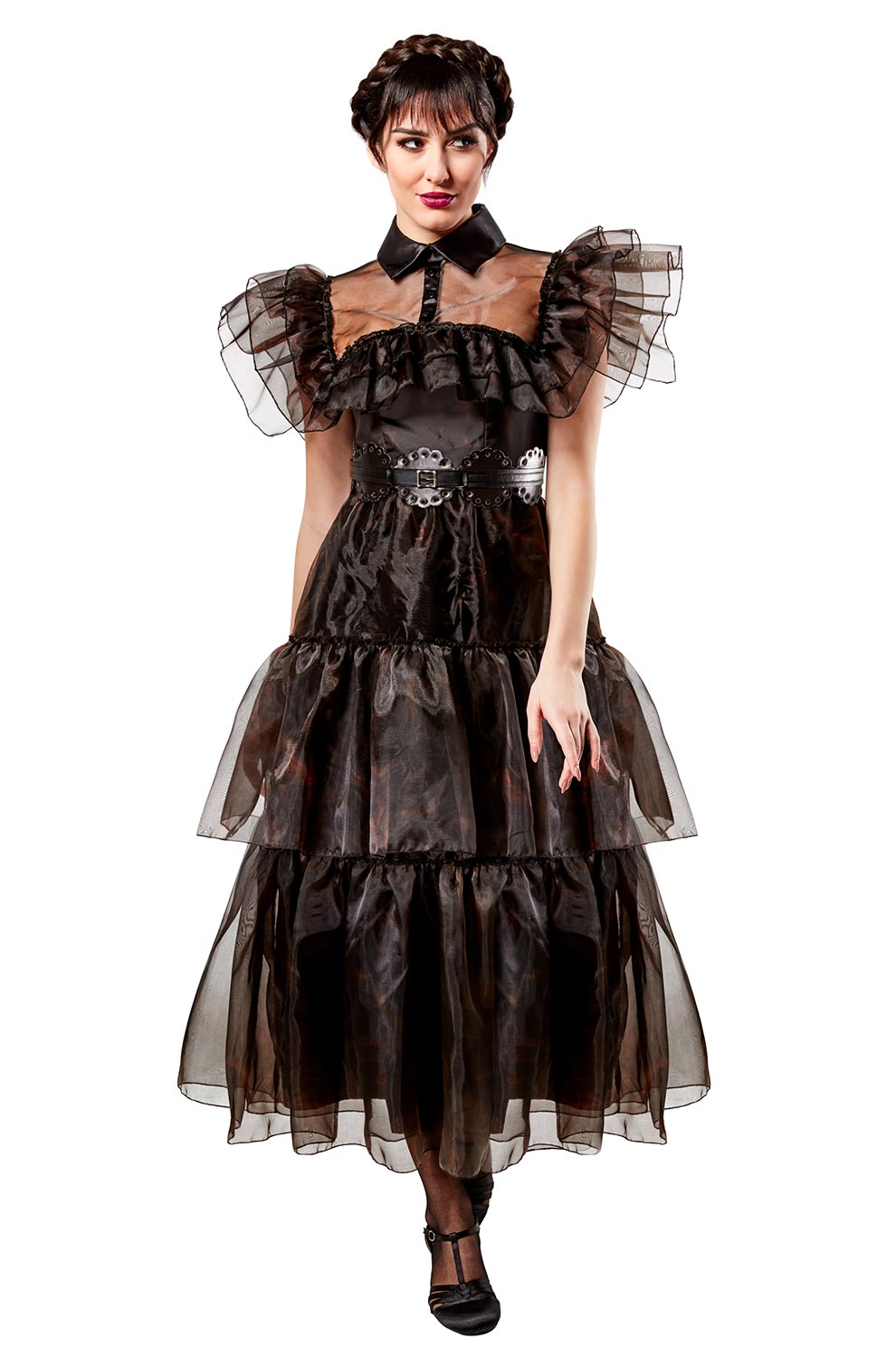 open lace back dress Wednesday Rave'N Dance Adult Costume