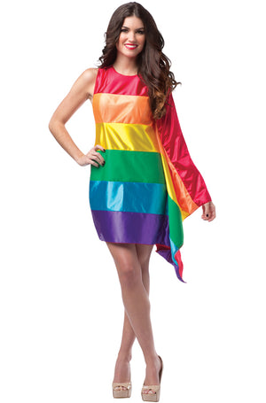 Rainbow Flag Dress Adult Costume